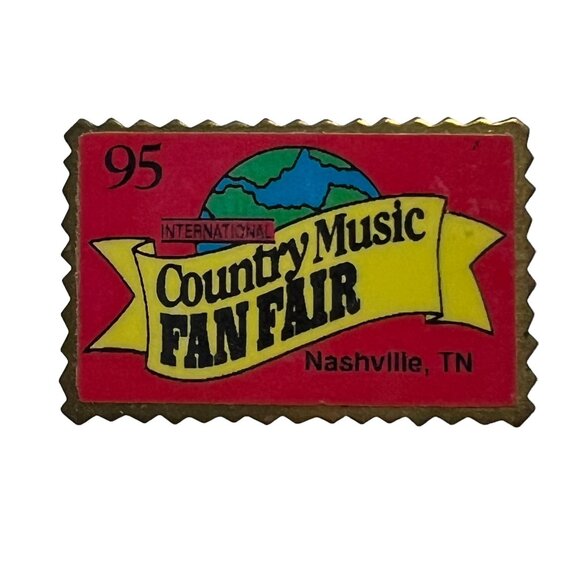 International Country Music Fan Fair Pin Nashville TN 1995 Collectable Hat Lapel - Picture 1 of 8